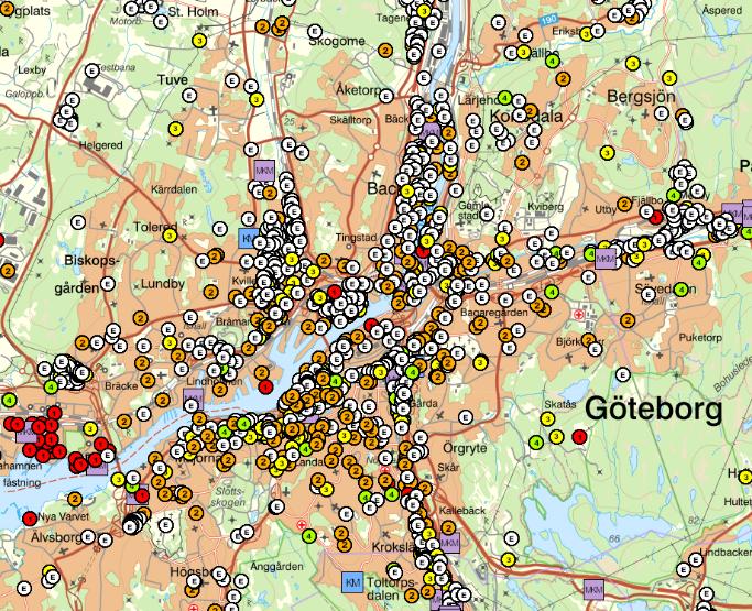 UTMANINGAR Mängden förorenade områden - Idag ca 85 000 objekt i EBH nationellt (misstänkta eller