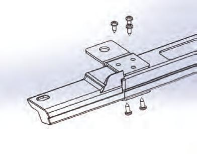 2 Install driver s side upper corner part with a small turn-knob bolt.