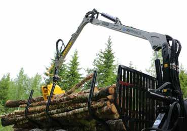 Kompletta skogsekipage Trejon Multiforest erbjuder ett brett utbud av skogsvagnar och kranar, vilket ger