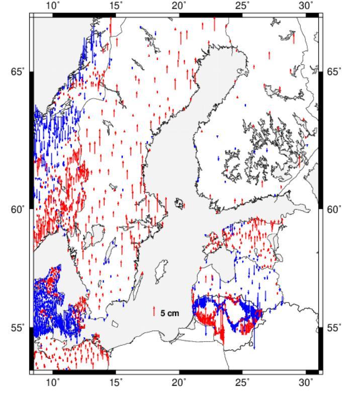 GNSS/levelling evaluation of BKG/PUMA1 Residuals after a 1-parameter fit/transformation.
