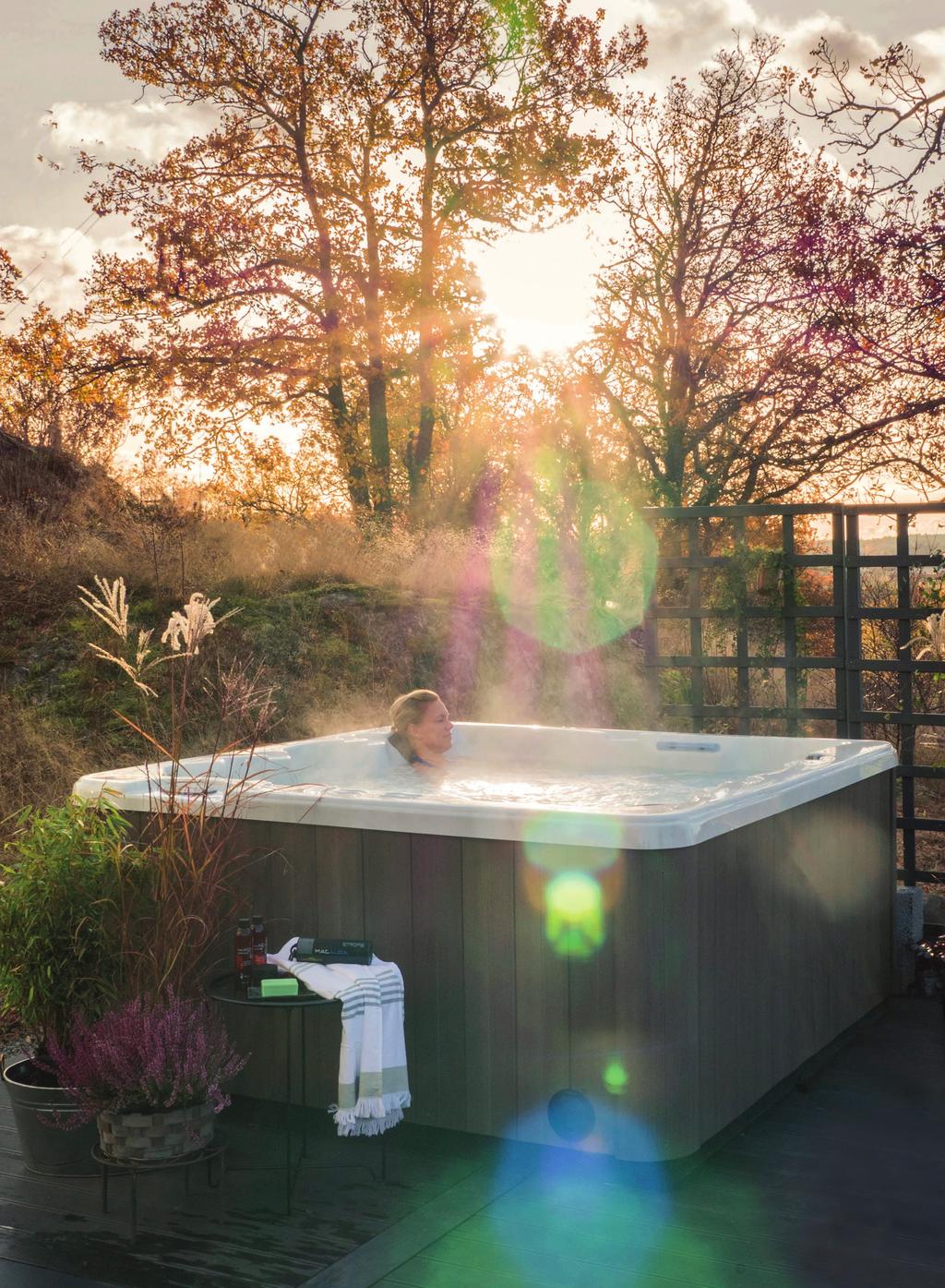 Ett naturligt val Ett spabad från Vita Spa ger dig en egen rofylld oas där du kan slappna av, vila ut och hämta ny energi.