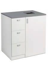 Takeaway plast Kartong/Wellpapp Brännbart Rest Trash Vit laminat ral 9016 / ncs S0502-G50Y Grå