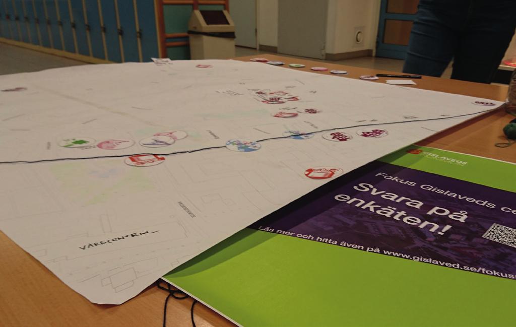 Workshop på gymnasiet ångfartsområde Norra och Södra Storgatan Fler busshållplatser vid Henja Bostäder och handel på parkeringen bakom gamla