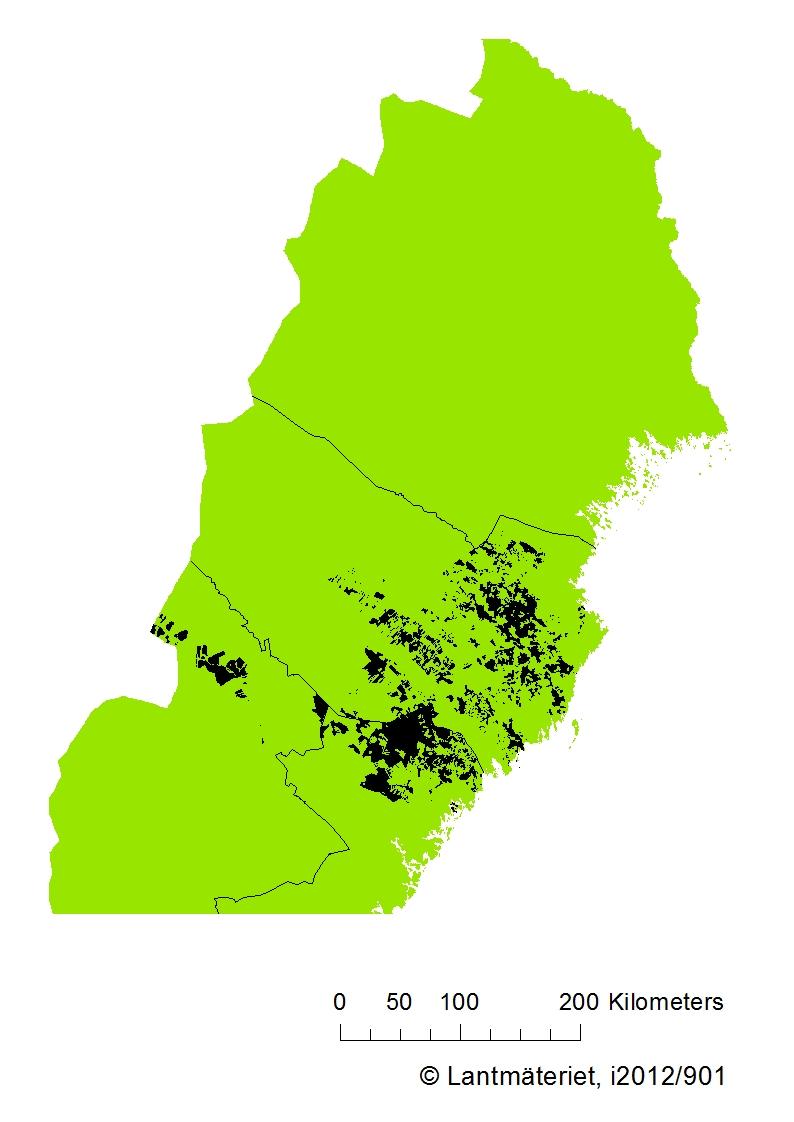 Material och metod Studieområdet Studien genomfördes på Holmens skogsmarksinnehav inom region Örnsköldsvik (figur 1).