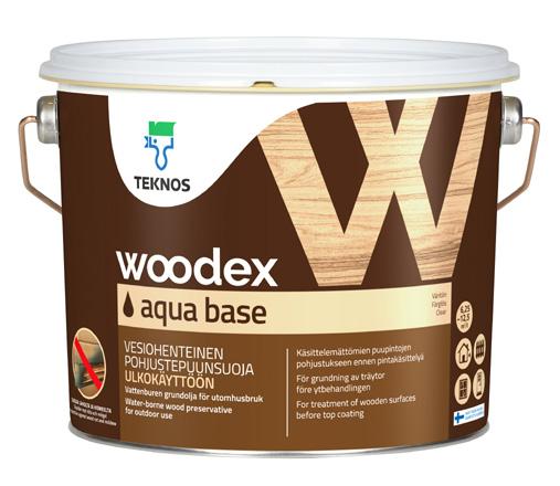 WOODEX AQUA BASE har många användningsområden, för grundoljade ytor kan övermålas med både vattenburna eller lösningsmedelsburna produkter. Använd biocider säkert.