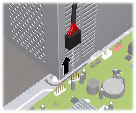 6. Koppla från USB-kabeln från moderkortet. Bild 2-22 Koppla loss mediekortläsarens USB-kabel 7.