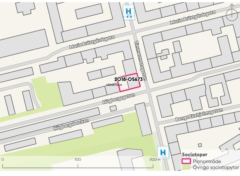 Sida 2 (12) UTLÅTANDE Syfte Planen syftar till att möjliggöra ca 15 nya bostäder (hyresrätter) och en lokal mot Högbergsgatan på en obebyggd del av fastigheten Bergsgruvan större 9.