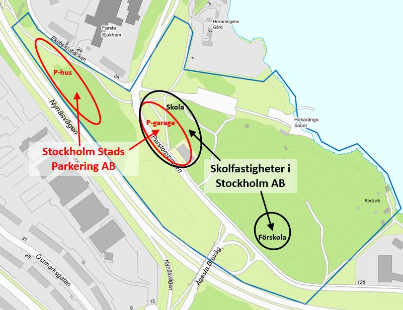 Sida 17 (34) Utöver Småa och Veidekke föreslås Skolfastigheter i Stockholm AB erhålla markanvisning för en f-6 skola samt en friliggande förskola inom delområdet Karlsviks strand.