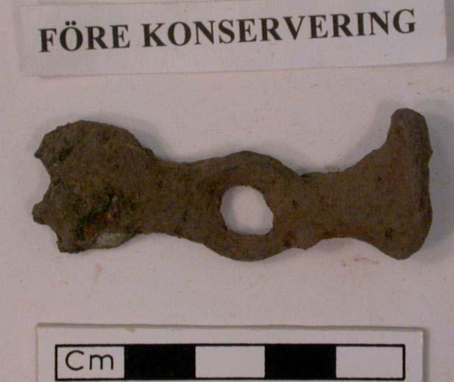Appendix 2. Konservering 2010-09-16 KONSERVERINGSRAPPORT Objekt; Två föremål av kopparlegering och tre järnföremål från Ög. Linköping, Bokhållaregatan. Projekt; Nygatan -09.