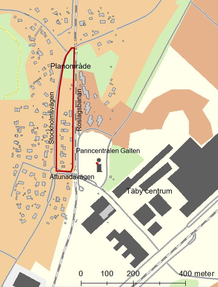 Beräkningsunderlag Planområde och trafikmängder Figur 1 illustrerar nollalternativet år 2025, dvs.
