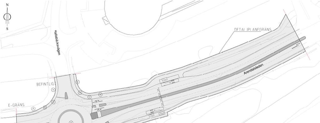 Detta trafikförslag ligger till grund för gränsdragning i det pågående detaljplanearbetet.