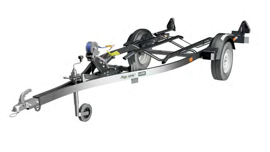 Sea-Doo-släpvagnar 30 TILLBEHÖR Enkeltrailers Sea-Doo Big One Trailer Inget behov av separata stöd Lätt att använda Fastspänning av vattenskotern med laststroppar Säker, mjuk design