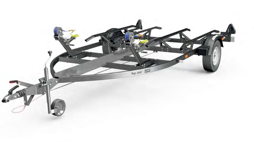 cm 600 kg Rullsats för Big One (Visas ej) 619590397 Dubbeltrailers Sea-Doo Big Two Trailer Inget behov av separata stöd Lätt att använda Fastspänning av vattenskotern med