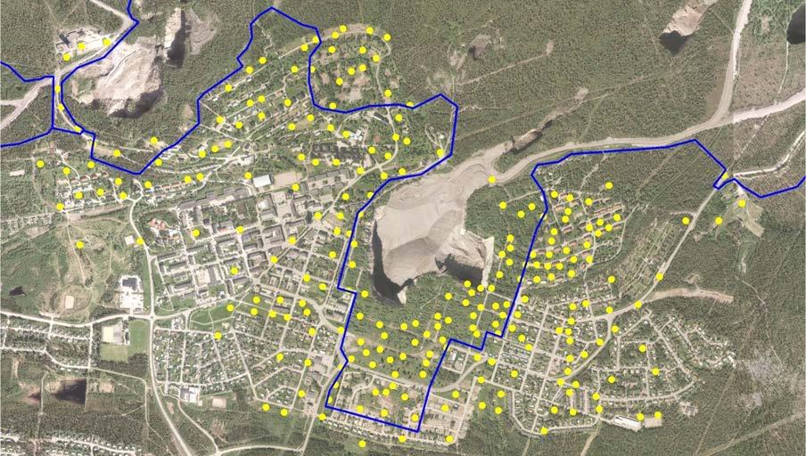 Markpåverkan Under 2009 installerades ett GPS-baserat mätsystem i Malmberget.