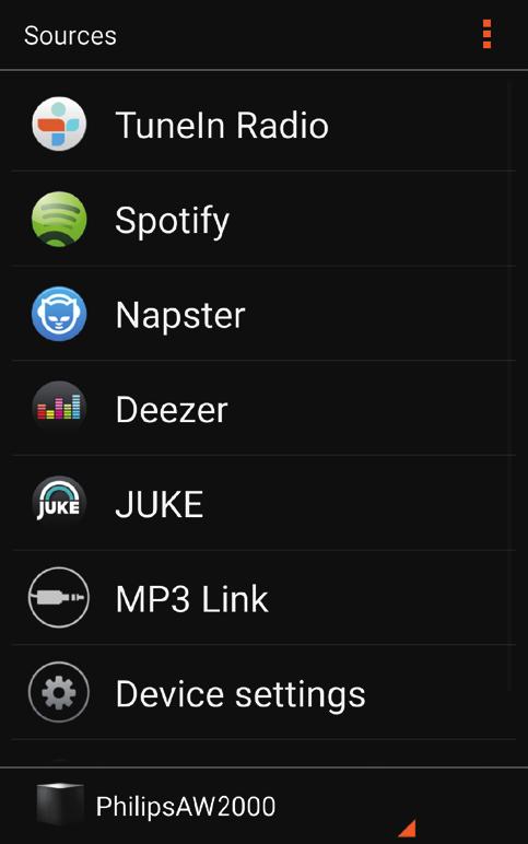 5 Uppspelning 2 Sök efter en internetradiokanal med dess namn, läge eller språk osv.