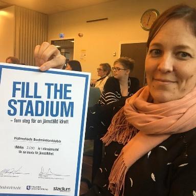 Under Idrottsforum presenterade Vice Ordförande Susanne Mared och Klubbchef Thomas Carlsson föreningen och vårt jämställdhetsarbete. 6.
