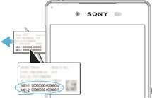 Hitta enhetens identifieringsnummer Din enhet har ett unikt identifieringsnummer. Det här numret kallas IMEI (International Mobile Equipment Identity). Du bör förvara en kopia av detta nummer.