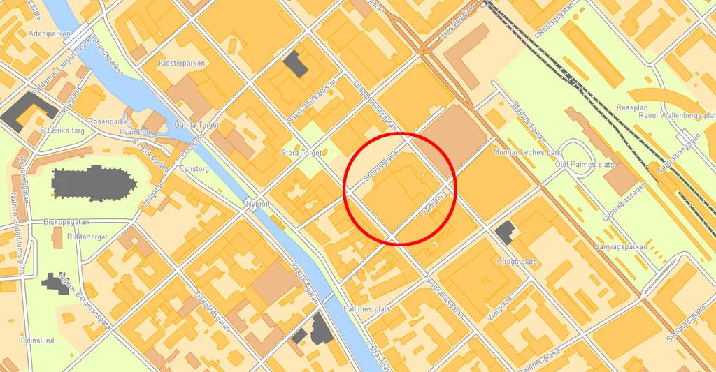 Utdrag ur planmosaiken. För området gäller detaljplan för kvarteret Pantern, Dp 55 F, laga kraft 1990. Detaljplanens genomförandetid har gått ut.