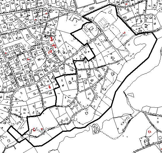 Karta 1. Fördelningsområde. FÖRDELNINGSGRUND Totalkostnaden enligt ovan ska enligt plan- och bygglagen (PBL 6 kap 31 2 st) fördelas mellan fastigheterna efter skälig och rättvis grund.
