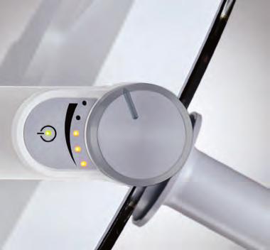 In addition, any penetration of dust, dirt or liquids is prevented. The removable handle is easy to sterilize.