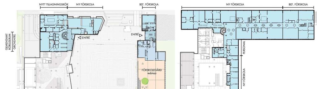 mer naturlik del. Föreslaget innebär en utomhus ytan på ca 5 m 2 /barn, vilket är mindre än idag.