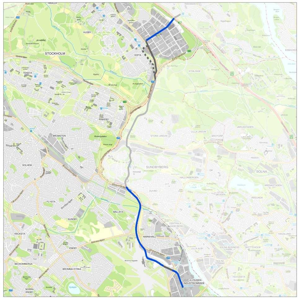 Stadsbyggnadskontoret Planavdelningen Elin Lundbäck 2015-11-02 Telefon 08-508 27 131 Sida 1 (59) Planbeskrivning Detaljplan för Tvärbana Norr Kistagrenen, sträckan Ulvsunda industriområde till