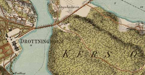 Fyra nya fornlämningar vid Drottningholm Den första bron mellan Kärsön och Drottningholm ritades av C. F.