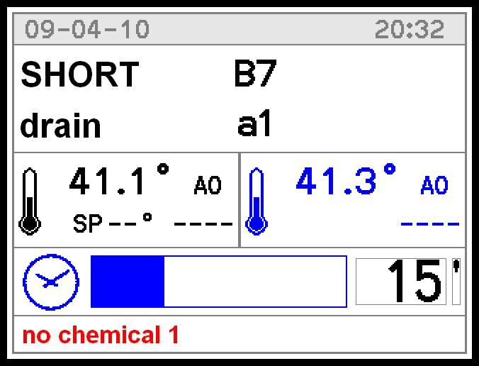 Informationer på displayen Maskinen in stand-by: Du kan öppna dörren. Dörren är inte låst. Cykel pågår: Du kan se temperatur, fas, återstående tid etc. Du kan inte öppna dörren. Dörren är låst.