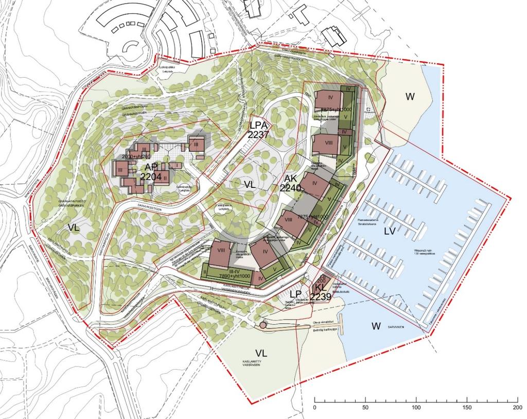 29 Bild 3-4. Illustration av det förslag till detaljplan som behandlades i nämnden 15.11.