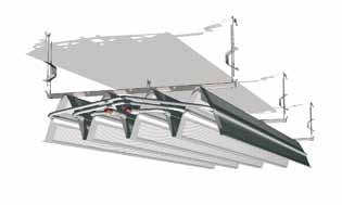 0 Installationsexempel har ett brett användningsområde och kan installeras i kontor, mäss- och industrihallar eller varuhus. lämpar sig både för synligt och dolt montage.