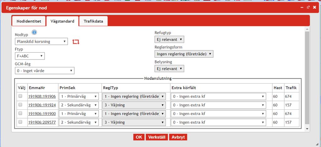 Andel genomgående trafik - Trafikplats