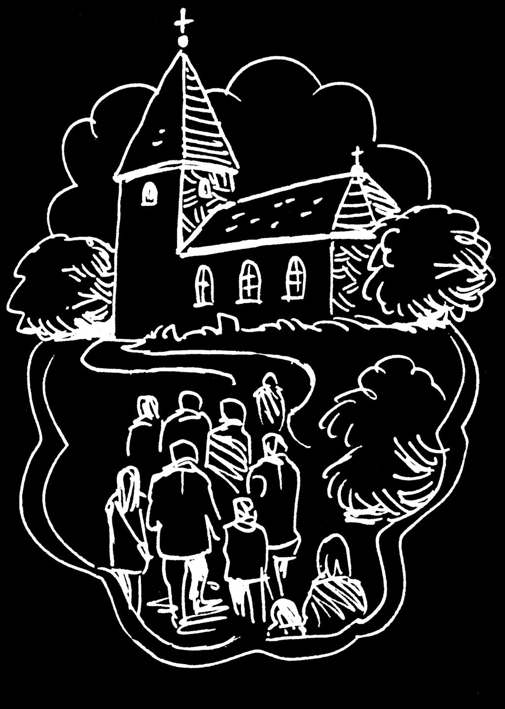 På kyrkbacken......träffades man förr i tiden innan gudstjänsten började, för att prata,diskutera, träffa vänner och bekanta.