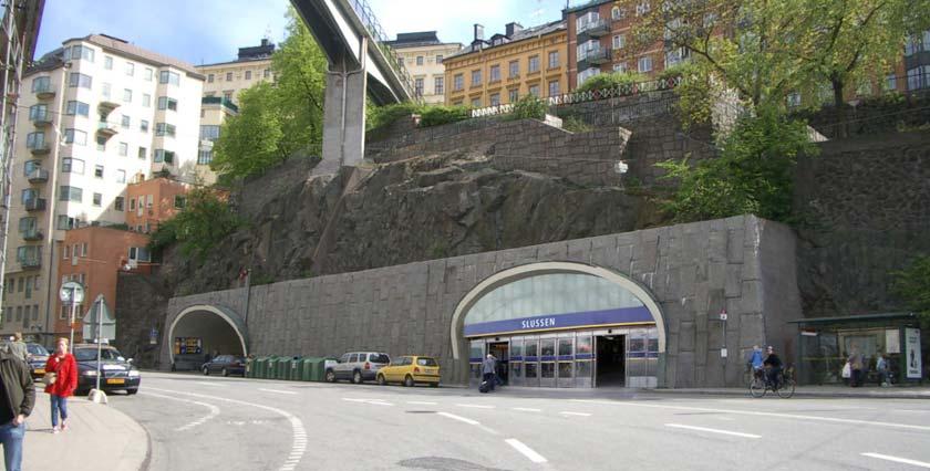 Fotomontage, stationsentré vid