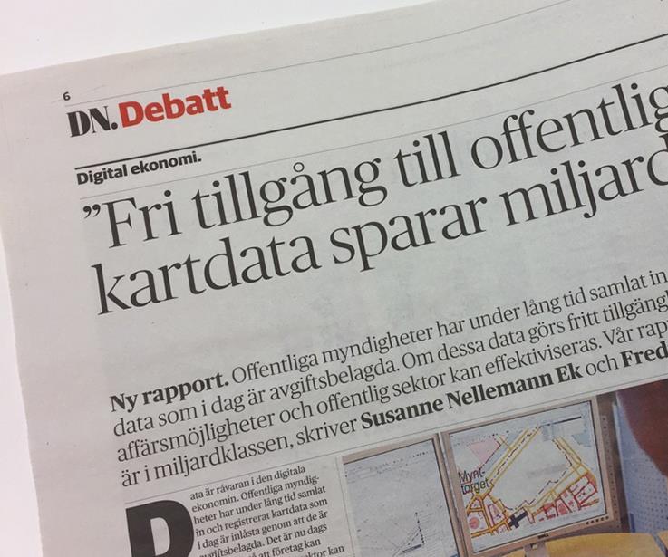 Öppna och tillgängliga data även geodata Vad händer på de olika