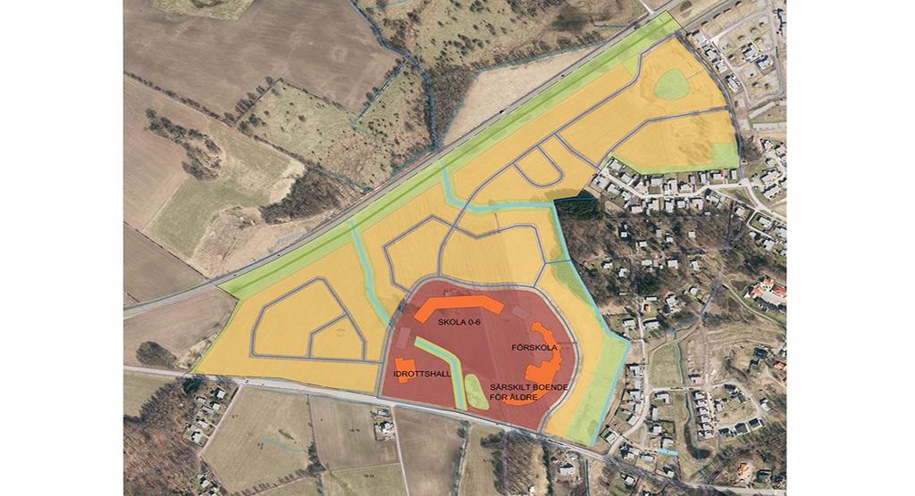 Inom Maglehill planeras inte enbart flerbostadshus/villor, men sådan bebyggelse är lokaliserad minst 150 m från väg 13. Analysen behandlar därför flerbostadshus lokaliserade inom 150 m från väg 13.