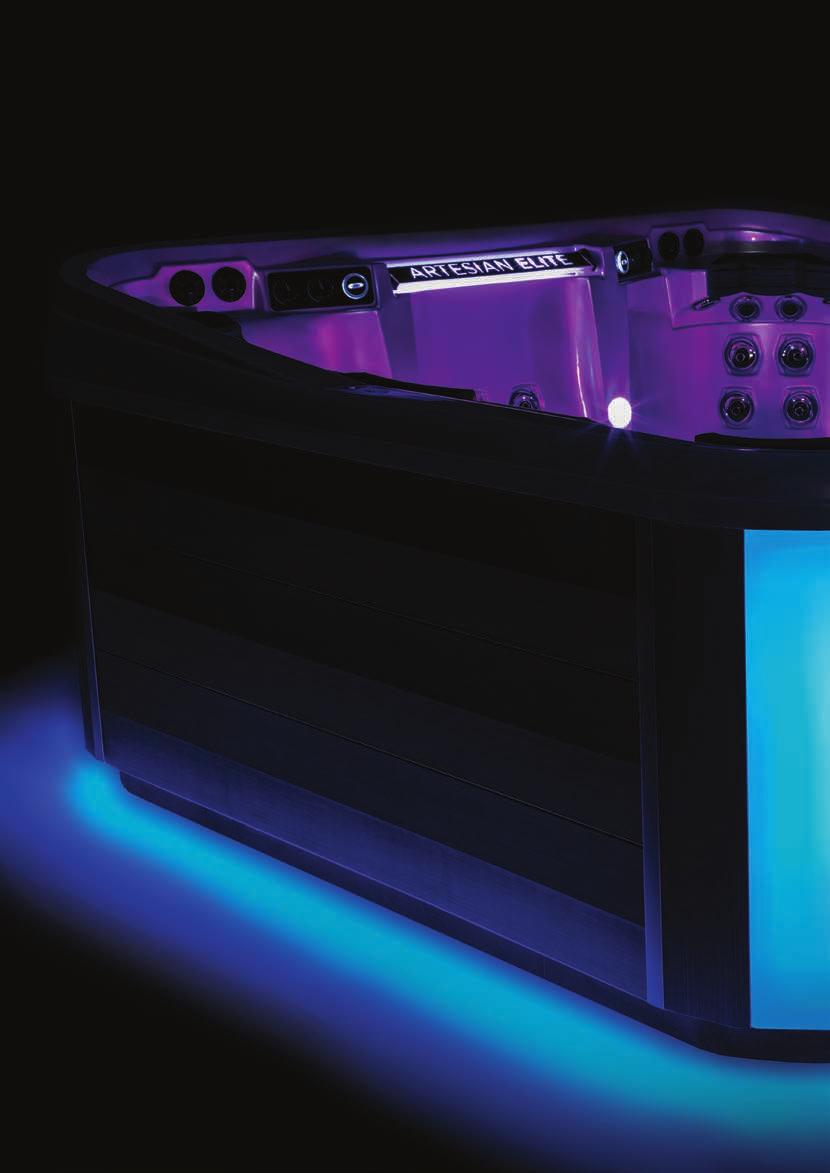 ULTIMAT INNOVATION MIDNIGHT GLOW Med Midnight Glow kan du nu ställa in badet i 3 separata färgzoner.