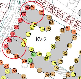 2 beräknas de ekvivalenta ljudnivåerna överskrida db(a) vid kvarterets yttre fasader mot väst, norr och syd.