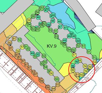 9 Inga bostäder planeras i huskroppen längs med Bryggavägen. För bostadshusen i den Kv.
