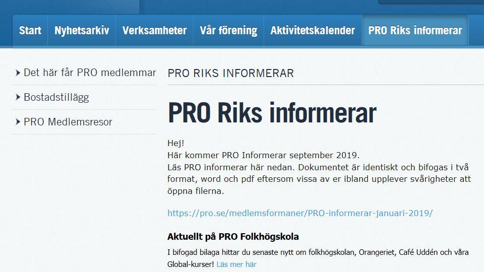 Trycker du på Mer info kan du se priser, tider ansvarig kontaktperson mm.