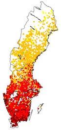 kombinationen av kvävestatusen och fosforstatusen en uppenbar risk för förhöjd kväveutlakning i södra Sverige (Akselsson m.fl., i tryck).