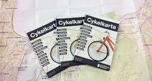 Cykelkarta övergripande över hela kommunen med anslutningar till cykelleder, grannkommuner Göta