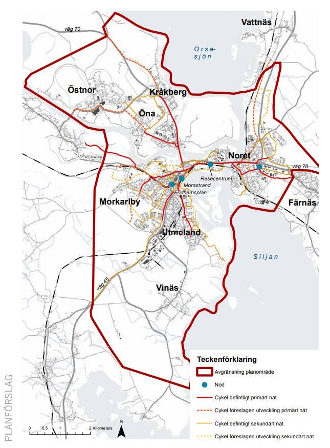 Mora behöver en cykelstrategi För att klarlägga när och hur utbyggnaden av cykelnätet ska ske bör en cykelstrategi upprättas.