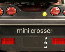 Elektronisk frikoppling. Fungerar bara när scootern är tillslagen. Frikopplingsknapp Transport i bil Mini Crossern ska alltid vara fastspänd och handbromsen spärrad vid transport i bil eller släpvagn.