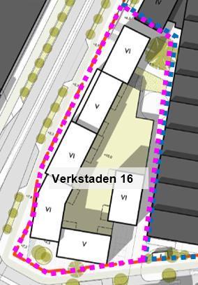 Parkeringsgarage planeras anläggas under en upphöjd innergård, anläggningsdjupet antas till maximalt 1 m under befintlig markyta.