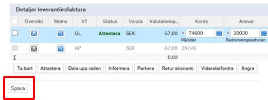 7 (13) 3 Mottagningsattest och åtgärder När konteringen är färdig måste du välja en åtgärd.