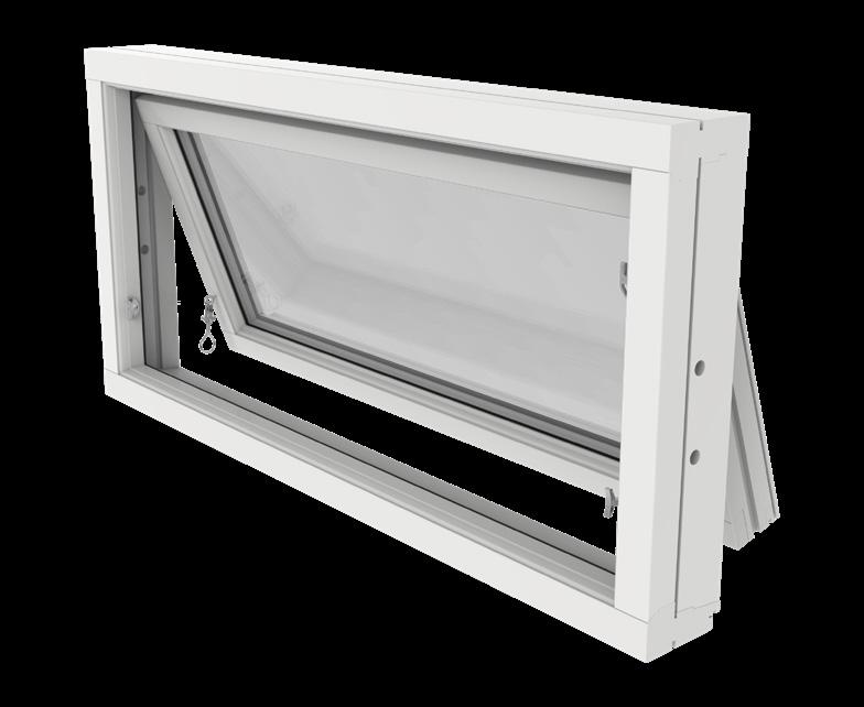 Stängningsbeslag Två förnicklade fönsterhakar (VM 280) per luft. Utsida Vädringsbeslag Förnicklad invändig stormhasp.