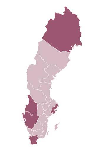 Tabell 1 Län där projekt har bedrivits Stockholms län 5 Uppsala län Södermanlands län Östergötlands län Jönköpings län Kronobergs län Kalmar län Gotlands län Blekinge län Skåne län 2 Hallands län
