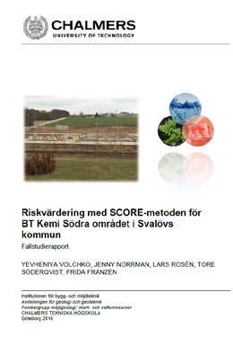 Bortgrävning och deponering Övertäckning Stabilisering BT Kemi, Södra området (Svalövs kommun) http://publications.lib.chalmers.se/reco rds/fulltext/247851/local_247851.