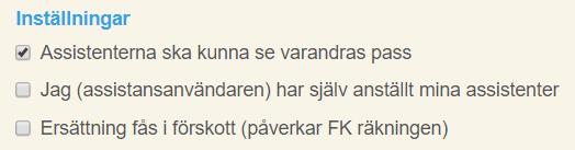 andra assistenters pass för samma kund i kalendern.