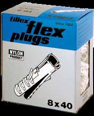 Flex plugg - Dubbelexpanderande plastplugg utan krage Nylon (PA6). Halogenfri.